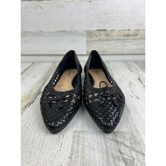 Trotters womens 7 1/2 black leather Edith Slip On Shoes flats new loafers - Picture 2 of 8